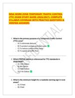 IMSA WORK ZONE TEMPORARY TRAFFIC CONTROL (TTC) EXAM STUDY GUIDE