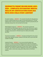 GEORGETTE PMHNP REVIEW BOOK 20252026  COMPLETE PSYCHIATRIC