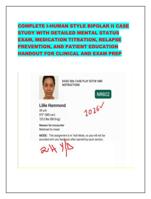 COMPLETE I-HUMAN STYLE BIPOLAR II CASE STUDY WITH DETAILED MEN