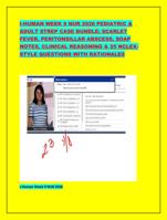 I-HUMAN WEEK 9 NUR 2026 PEDIATRIC & ADULT STREP CASE BUNDLE: