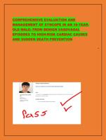 COMPREHENSIVE EVALUATION AND MANAGEMENT OF SYNCOPE IN AN 18-YE