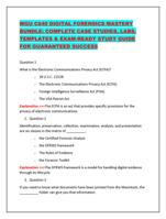 WGU C840 DIGITAL FORENSICS MASTERY BUNDLE: COMPLETE CASE STUDI