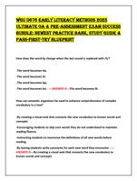 WGU D676 Early Literacy Methods 2025 Ultimate OA & Pre-Assess