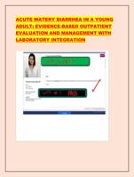 ACUTE WATERY DIARRHEA IN A YOUNG ADULT: EVIDENCE-BASED OUTPA