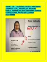 VIRGINIA LEE  A 54-YEAR-OLD FEMALE WITH CHRONIC ABDOMINAL PA