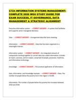C724 INFORMATION SYSTEMS MANAGEMENT: COMPLETE 2026 WGU STUDY GUIDE F