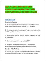 AQA A-LEVEL BIOLOGY: CELL STRUCTURE & FUNCTION  THE COMPLE