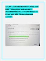 ATI RN Leadership Proctored Exam with  NGN 70 Questions and Answe