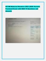 ATI RN Maternal Newborn 2023 (2026 Version)  Proctored Exam with N