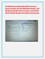 ATI RN Mental Health 2023-2026 Proctored  Exam Package with ATI R