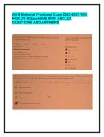 Ati N Maternal Proctored Exam 2023-2027 With  NGN (70 RQuestiO