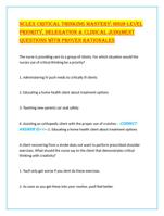 NCLEX CRITICAL THINKING MASTERY: HIGH-LEVEL  PRIORITY, DELEGATI