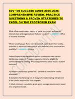 SDV 100 SUCCESS GUIDE 20252026:  COMPREHENSIVE REVIEW, PRACT
