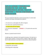 KAPLAN NURSING FUNDAMENTALS INTEGRATED TEST 20252026: COMPREHENSIV