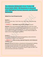 The Ultimate McDonald's Crew Trainer NZ Exam Guide 2024: 160 Qu