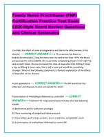Family Nurse Practitioner (FNP) Certification Practice Te