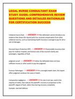 LEGAL NURSE CONSULTANT EXAM STUDY GUIDE: COMPREHENSIVE REVIEW