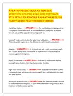 APEA FNP Predictor Exam Practice Questions: Updated 20252026 Test B