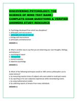 DISCOVERING PSYCHOLOGY: THE SCIENCE OF MIND TEST BANK | COM