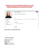 Brooke Pruitt 30 year with differential diagnosis of Neck pain i human