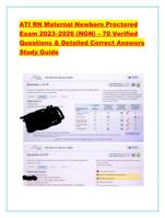 ATI RN Maternal Newborn Proctored Exam 20232026 (NGN)  70 Ver