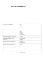 Pharm Exam 5 2025/2026 Questions And Answers (Joyce University)