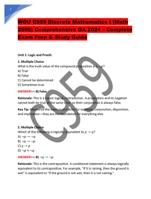 WGU C959 Discrete Mathematics I (Math 2800) Comprehensive OA