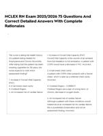 NCLEX RN Exam 2025/2026 75 Questions And Correct Detailed Answers