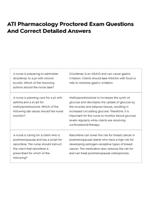 ATI Pharmacology Proctored Exam Questions And Correct Detailed Answers