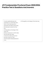 ATI Fundamentals Proctored Exam 2025/2026 Questions And Answers