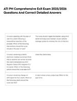 ATI PN Comprehensive Exit Exam 2025/2026 Questions And Answers