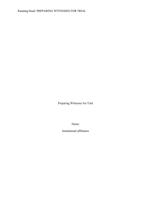 Criminal Evidence and Criminal Procedure Case  PreparationYou