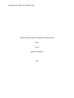 BIBLICAL WORLDVIEW PAPER  BIBLICAL WORLDVIEW PAPER  INSTRUCTIONSIn