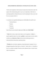 Course work Table 1Indicate each major need and interest  that