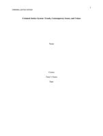 CJA 394 Week 1 Individual Assignment Criminal Justice